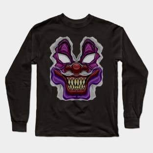 crazy clown face Long Sleeve T-Shirt